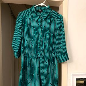 Iz Green and Black Dress